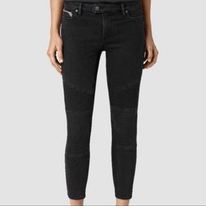 All Saints Cropped Bike Jeans - Size 27
